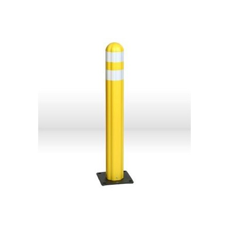 Eagle Mfg BARRICADES & DELINEATORS, Poly Guide-Post Delineator, Yellow w/Reflective 1734Y